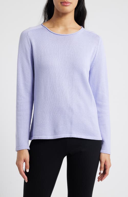 Eileen Fisher Raglan Sleeve Organic Cotton Blend Sweater In Petal