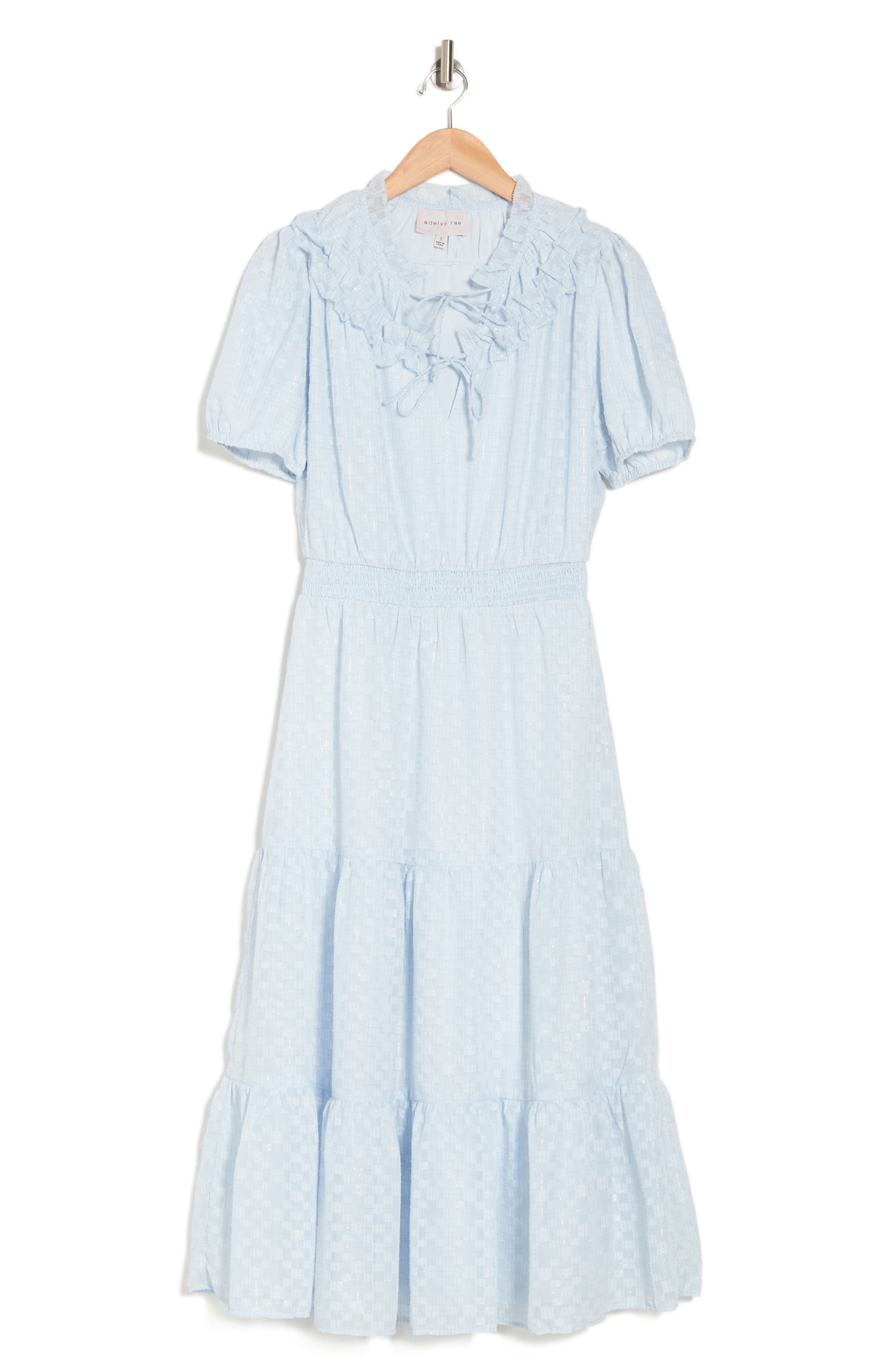 Adelyn Rae - Puff Sleeve Jacquard Dress