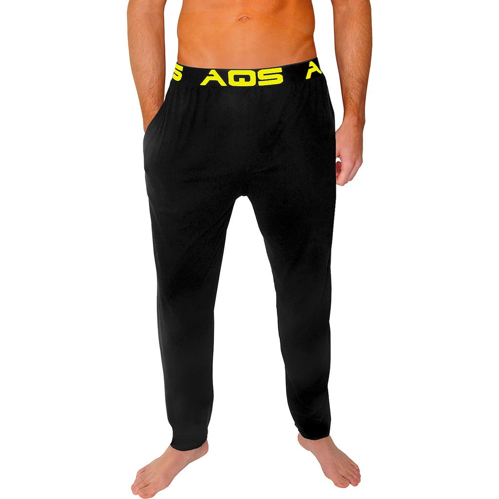 Aqs Slim Fit Lounge Pants In Black
