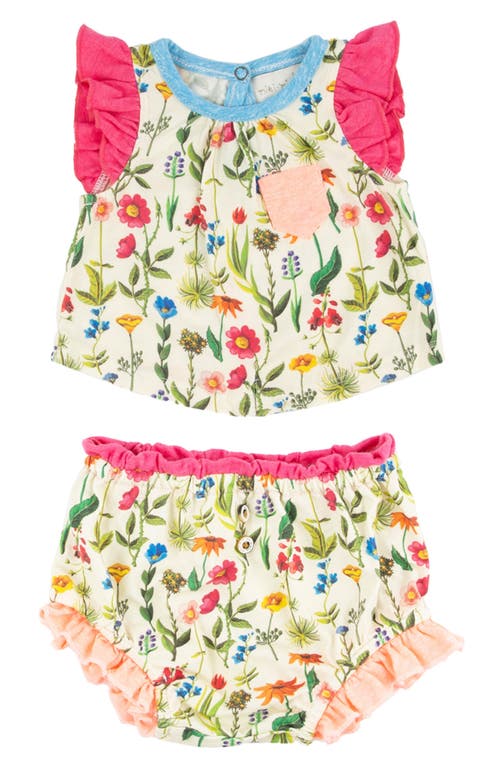 Miki Miette Yasi Ruffle Sleeve Top & Bloomers Set Wildflowers at Nordstrom,