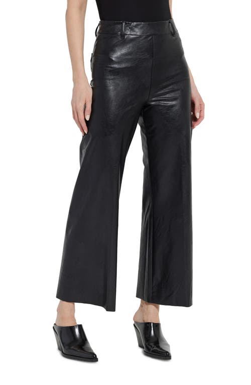 Shop Lyssé High Waist Faux Leather Wide Leg Pants In Kohl Black