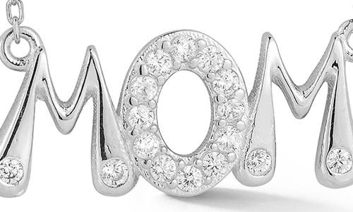Glaze Jewelry Mom Pendant Necklace In Silver