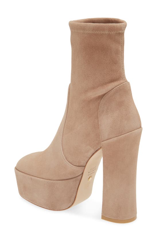 Shop Stuart Weitzman Skyhigh 145 Stuart Platform Boot In Cashmere