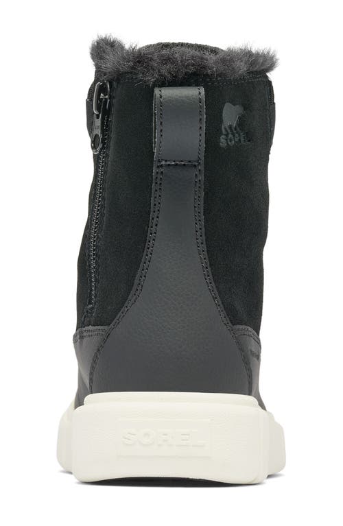 Shop Sorel Kids' Explorer Iii Faux Fur Waterproof Boot In Black/sea Salt