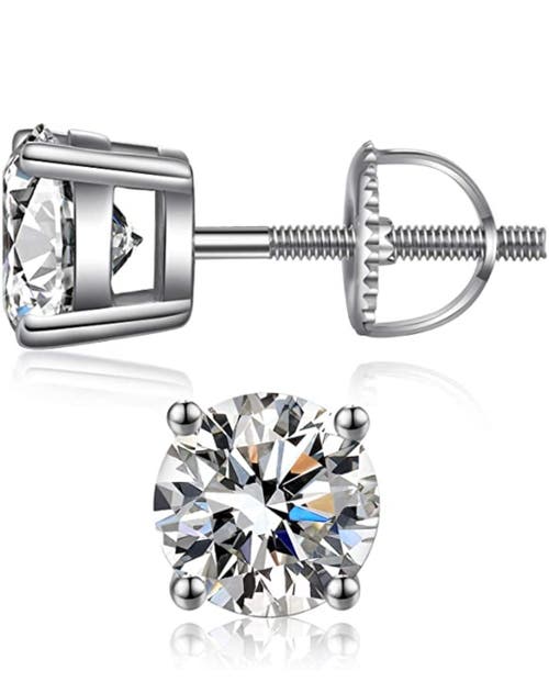 Donatello Gian Sterling Silver Screw-back Round Studs In Silver