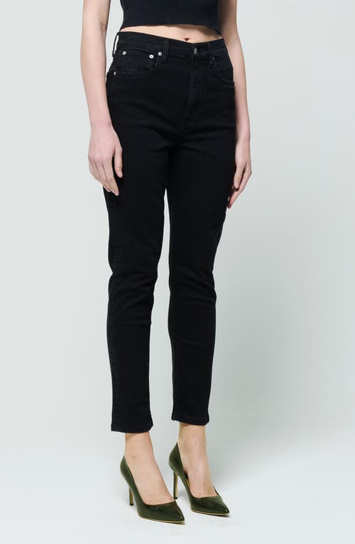 Shop Etica Ética Marcella High Waist Slim Jeans In Onyx