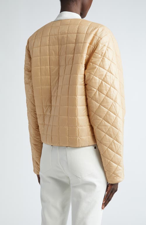 Shop Lafayette 148 New York Quilted Crop Jacket In Dune