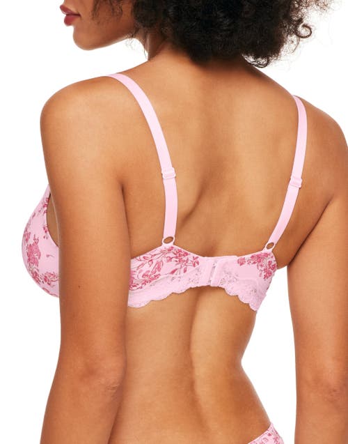 Shop Adore Me Shea Push Up Plunge Bra In Floral Pink