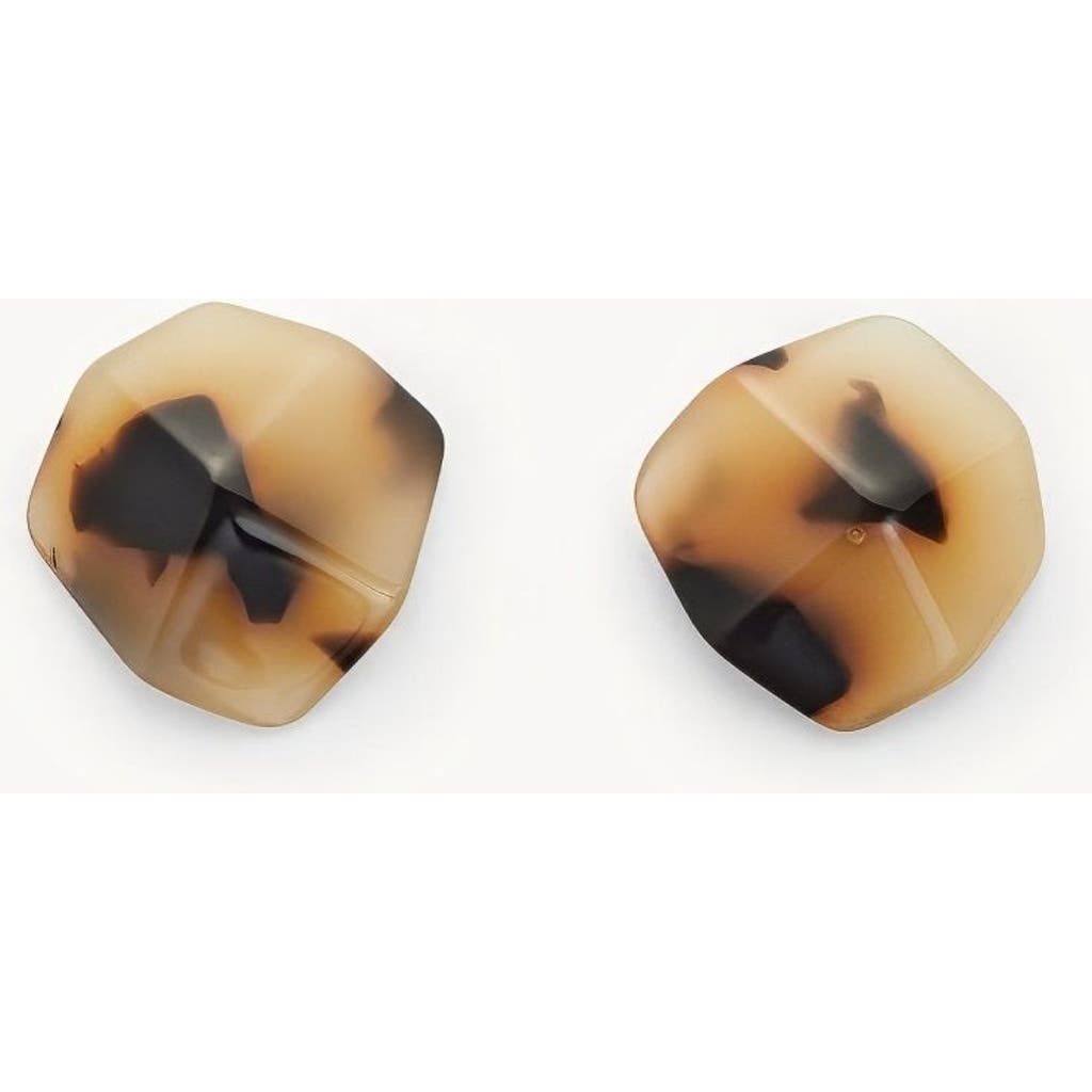 Machete Mini Sculpture Studs In Blonde Tortoise