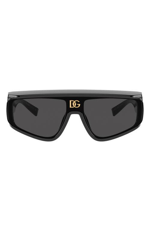 Dolce & Gabbana 146mm Rectangular Sunglasses in Black at Nordstrom
