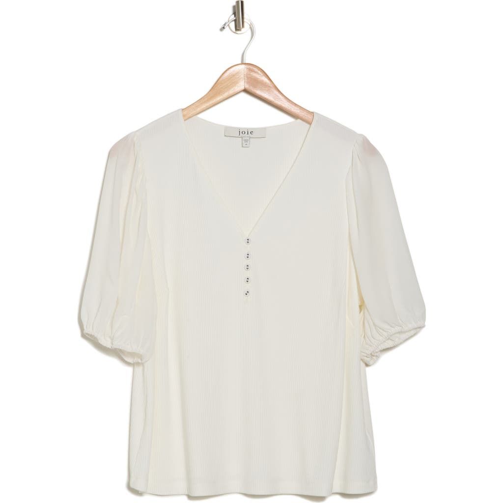 Joie Esme Short Sleeve Top In White In Porcelain