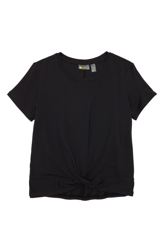 Zella Girl Kids' Peaceful Twist T-shirt In Black