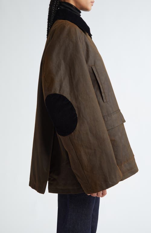 Shop Totême Toteme Country Waxed Organic Cotton Jacket In Bark