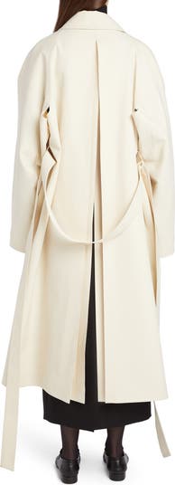 Maia Oversize Bonded Wool & Cotton Trench Coat