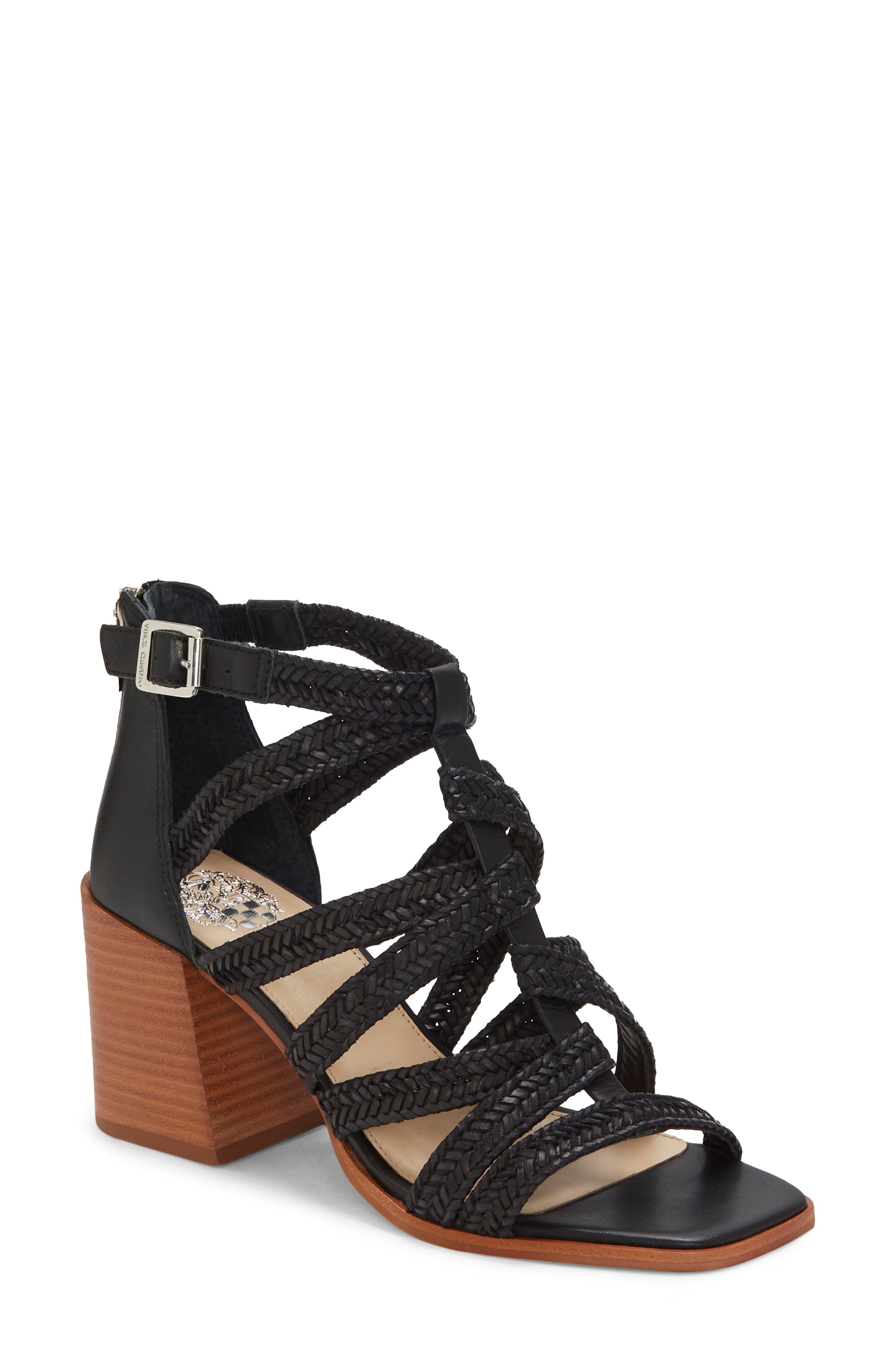 vince camuto black strappy sandals