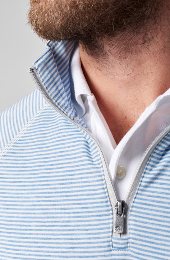Faherty Movement Stretch Half Zip Pullover In Madaket Stripe