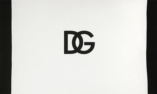Dolce & Gabbana Dolce&gabbana D&g Logo Cotton Gabardine Accent Pillow In White