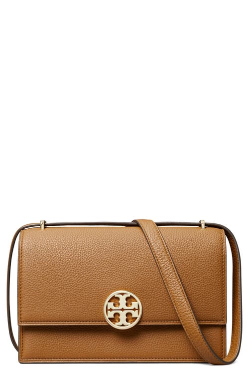 Tory Burch Miller Leather Convertible Shoulder Bag in Forest Brown at Nordstrom