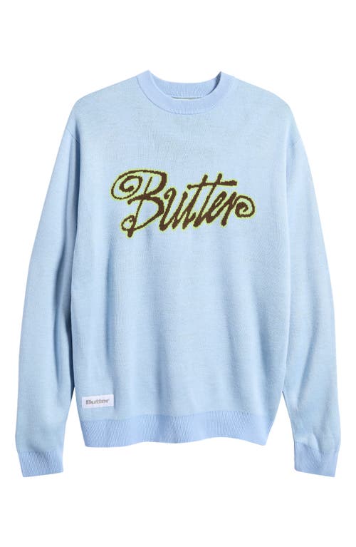 Shop Butter Goods Jive Graphic Crewneck Sweater In Lake Blue