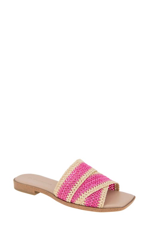 bcbg Lileen Slide Sandal Viva Pink-Light Tan at Nordstrom,