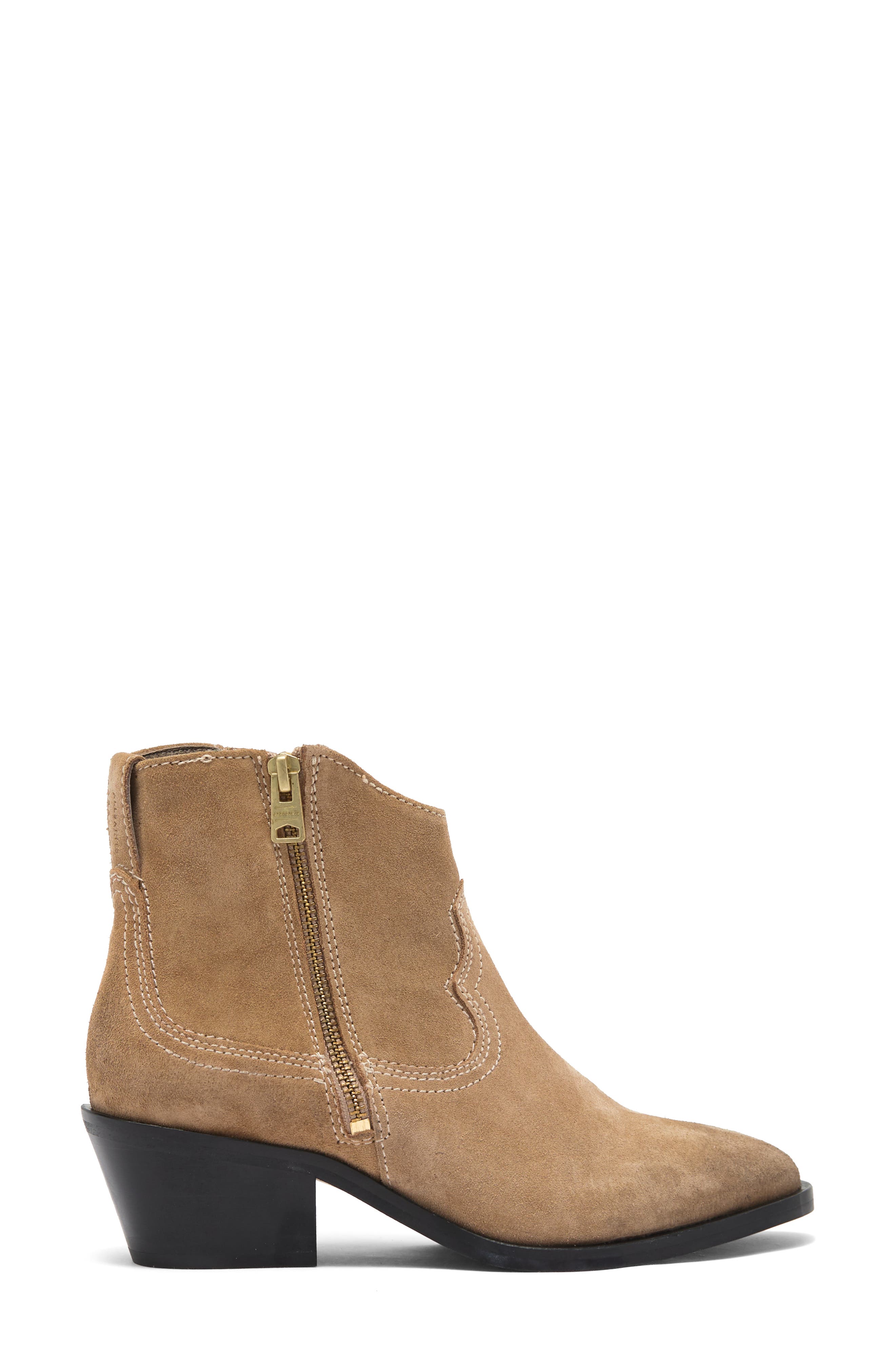 AllSaints Carlotta Suede Zip Bootie 