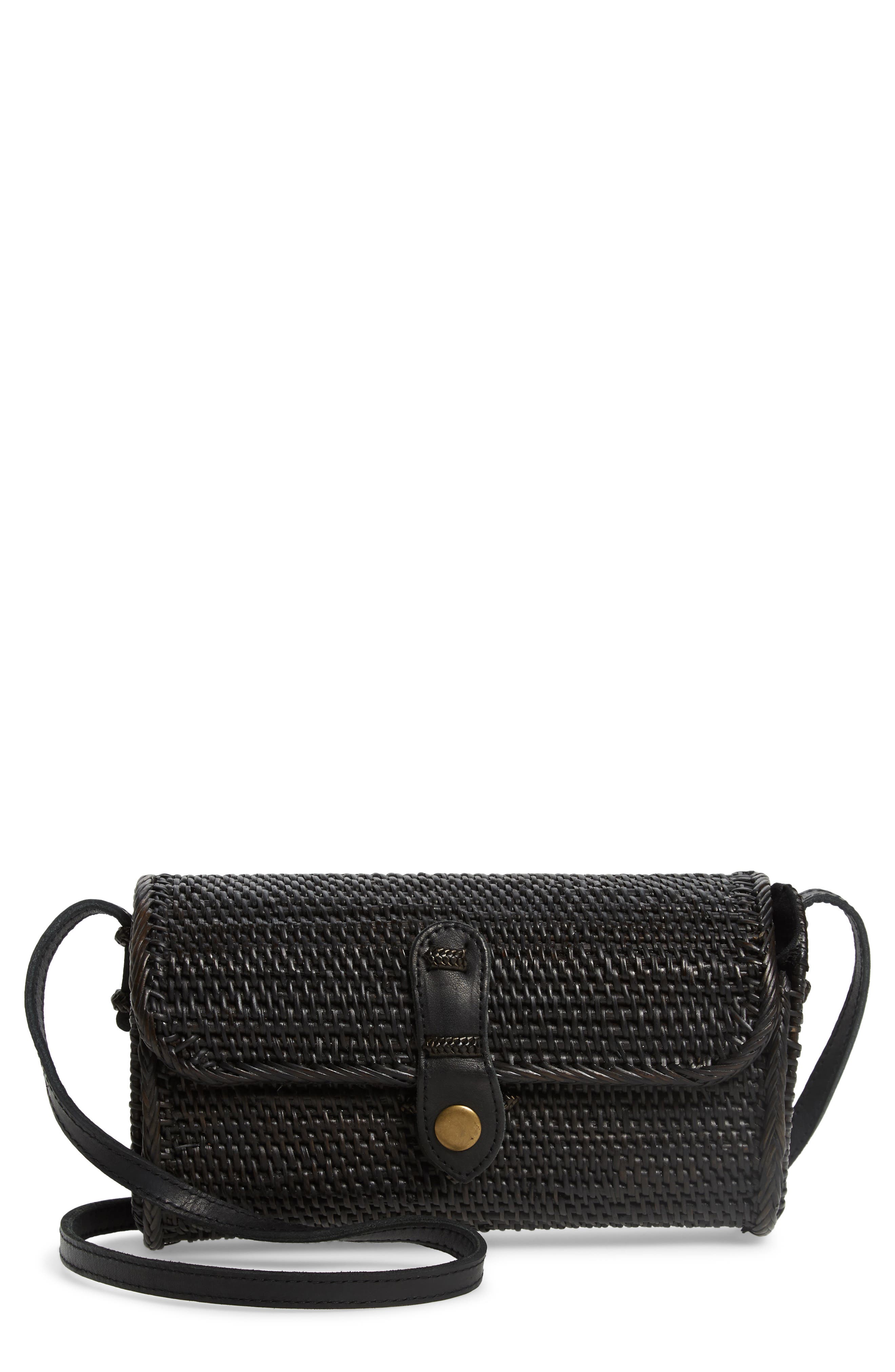 Street Level Woven Rattan Box Crossbody Bag Nordstrom