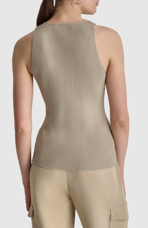 Shop Dkny Front Zip Sweater Vest In Trench