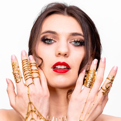 Lucy Quartermaine Women's Drop Armour Ring With Double Hinge In Gold Vermeil In Gold