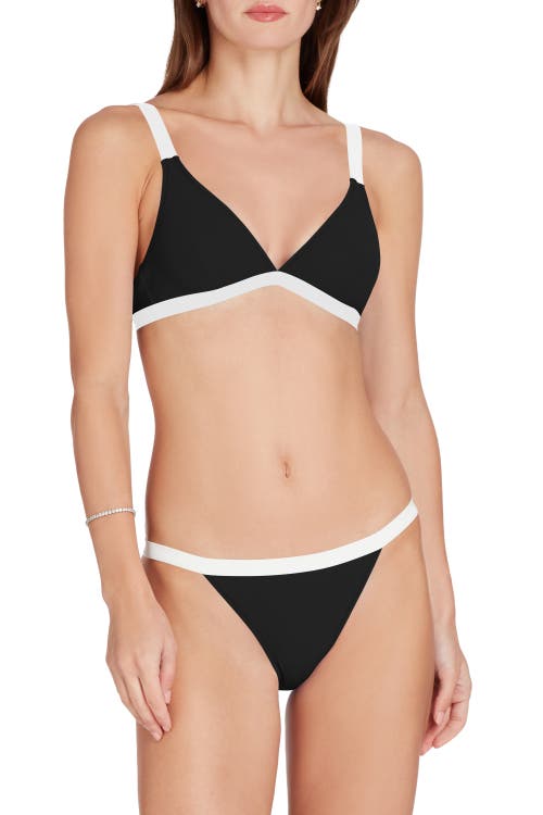 Shop Valimare St Barths Colorblock Bikini Top In Black