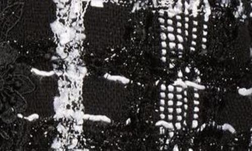 Carolina Herrera Collarless Tweed Jacket In Black/white