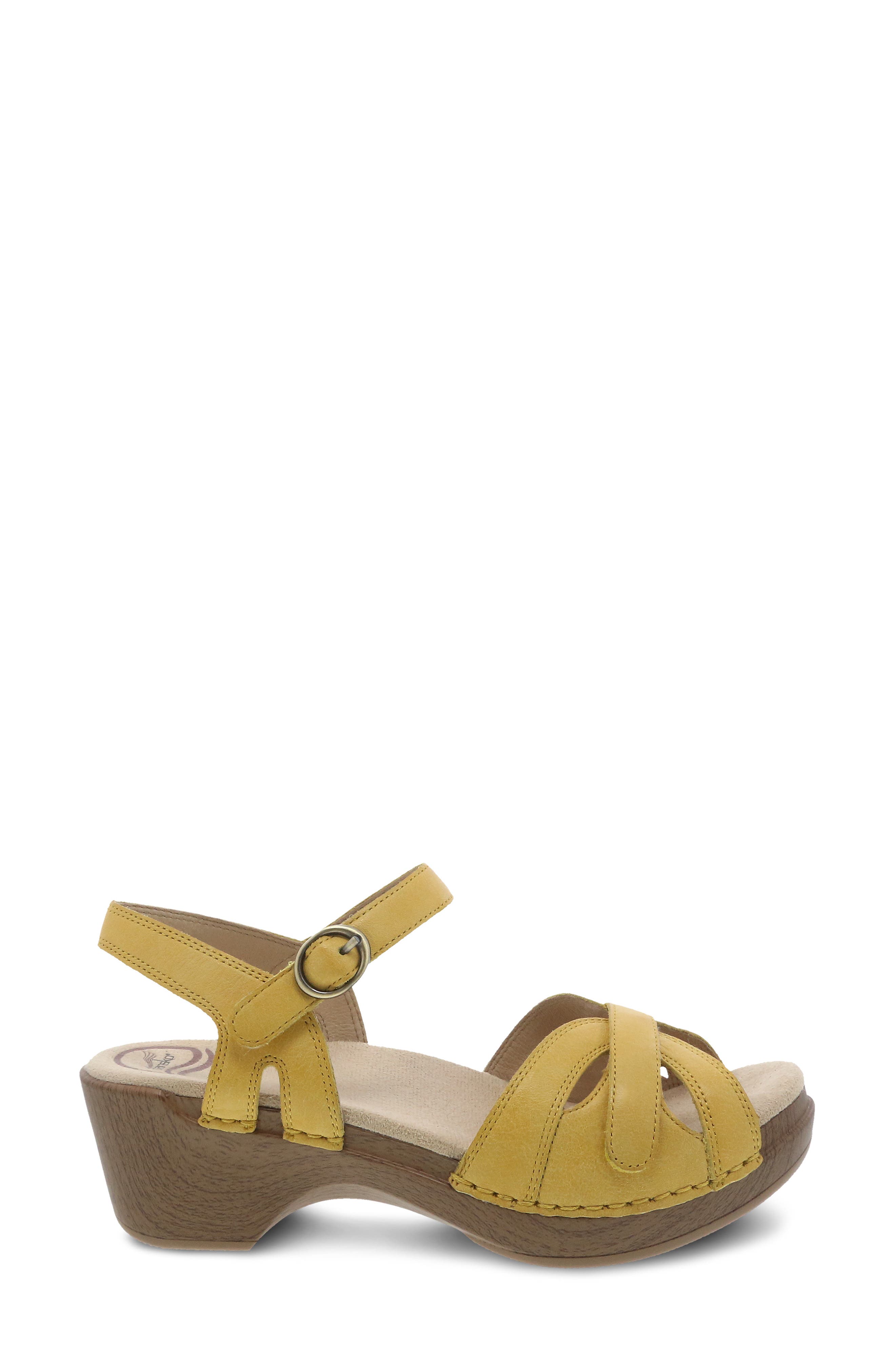 yellow dansko sandals