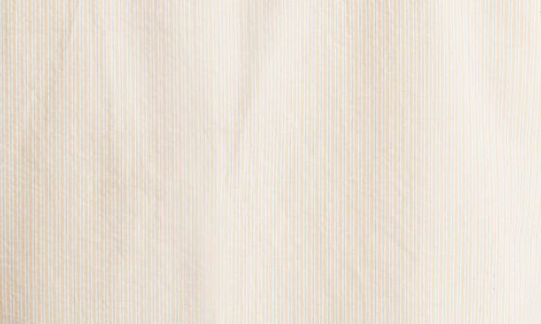 Vince Peninsula Stripe Short Sleeve Button-up Shirt In Warm Oat