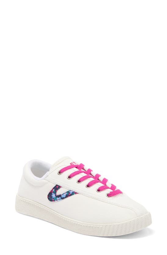 Tretorn 'nylite' Sneaker In White/ Fuchsia/ Floral