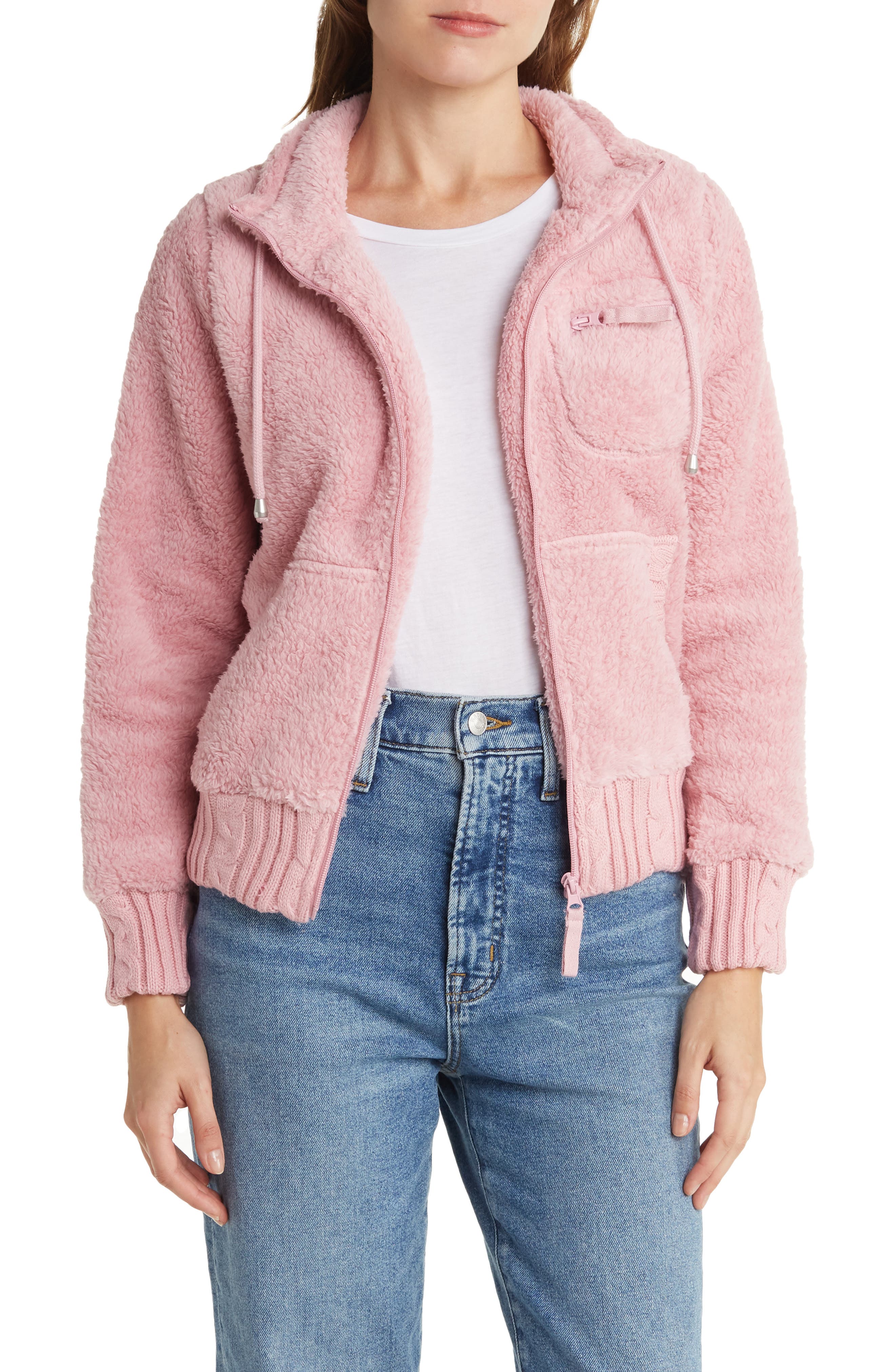 sherpa jacket women's nordstrom rack