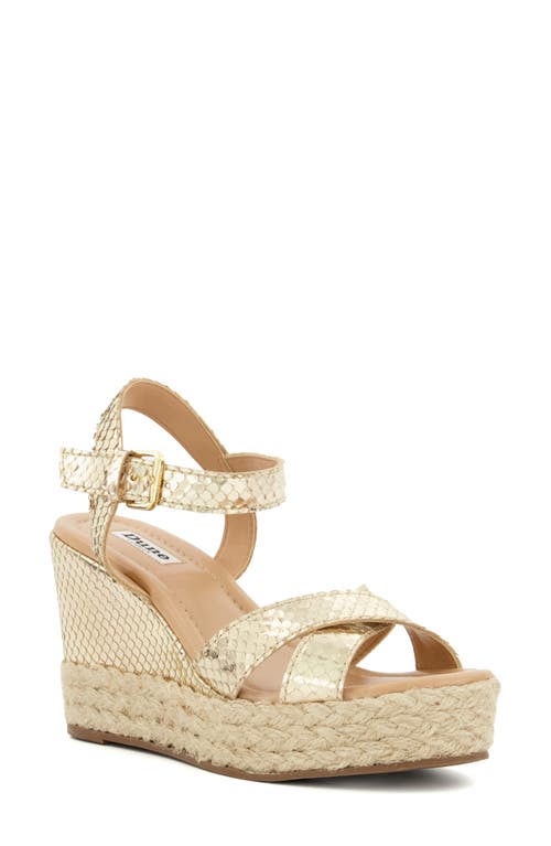 Dune London Kind Espadrille Platform Wedge Sandal Gold at Nordstrom,