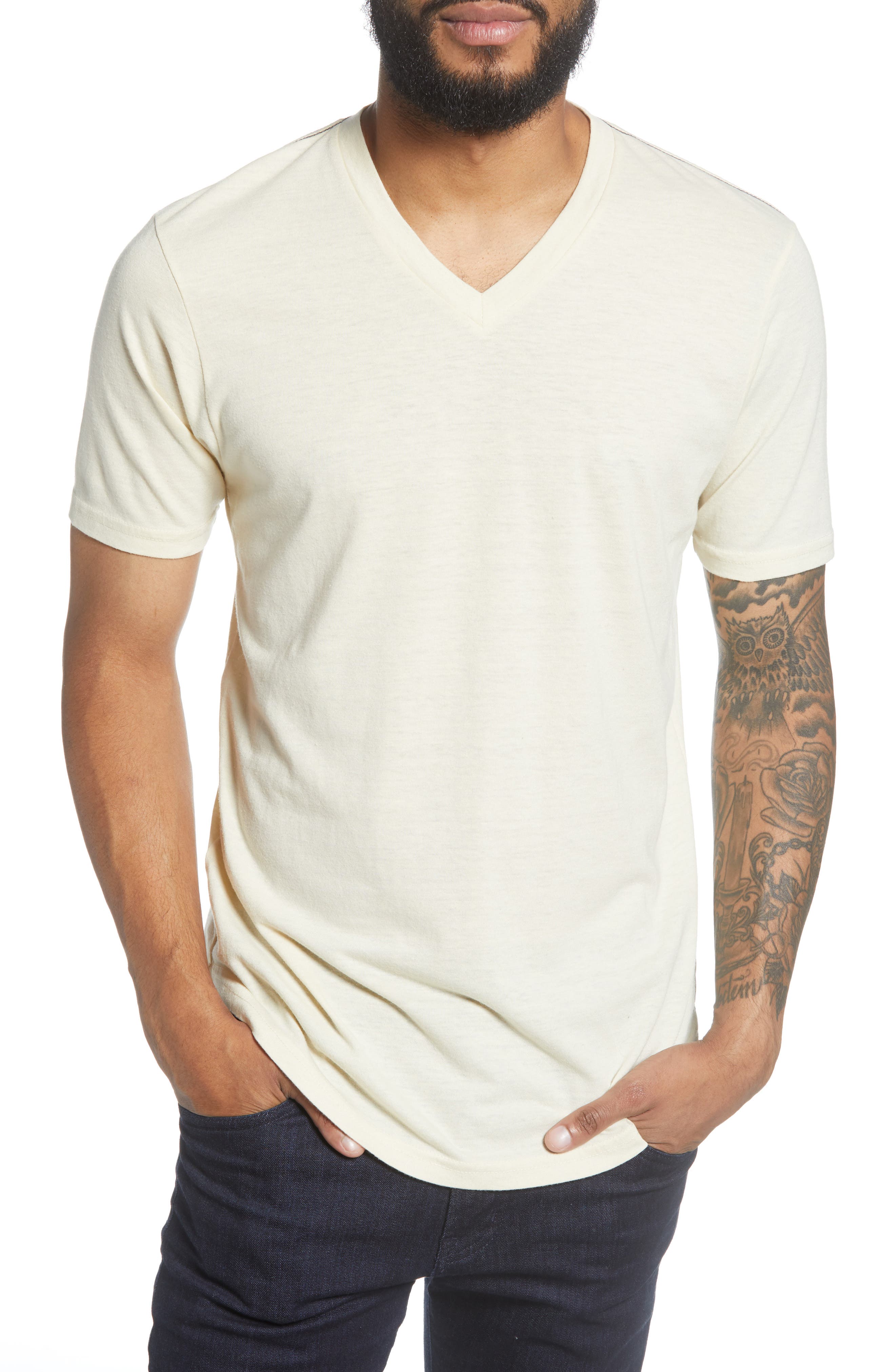 Goodlife | Scallop Triblend V-Neck Slim Fit T-Shirt | Nordstrom Rack