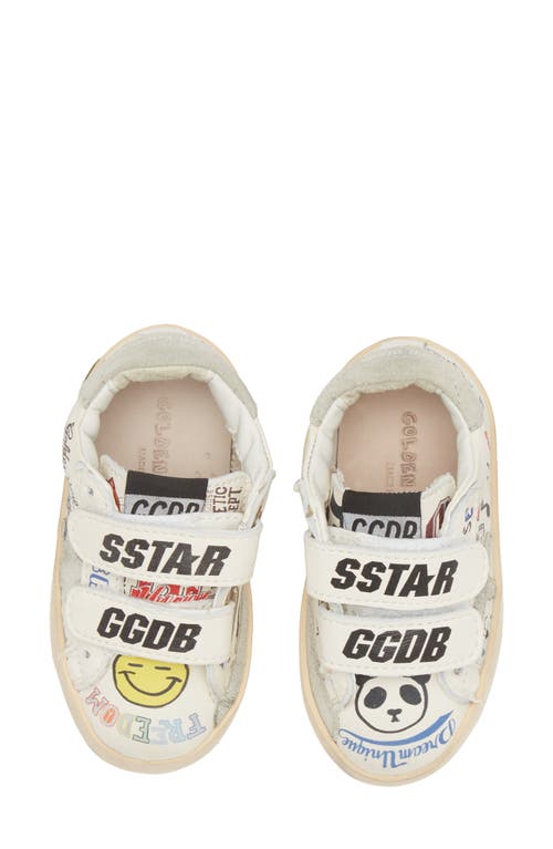 Golden Goose Kids' Old School Graffiti Low Top Sneaker In White/multi