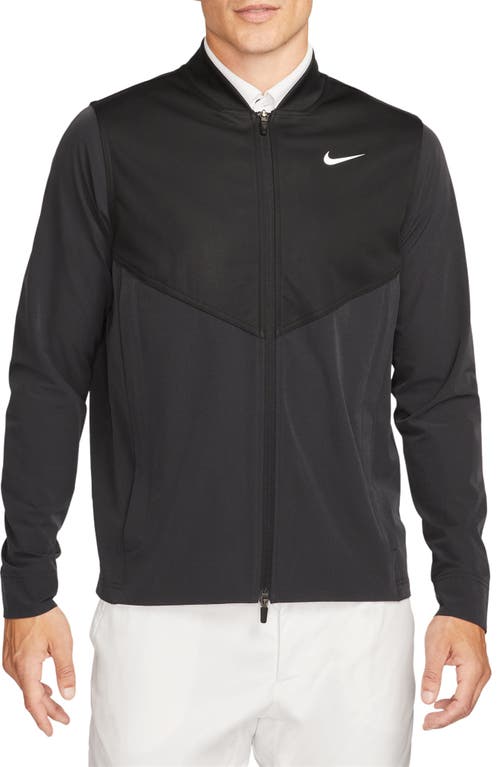 Nike Golf Tour Essential Water-repellent Golf Jacket In Black