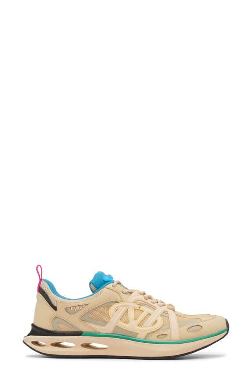 Shop Valentino Garavani Vlogo Easyjog Sneaker In Sunny Beige/sorbet