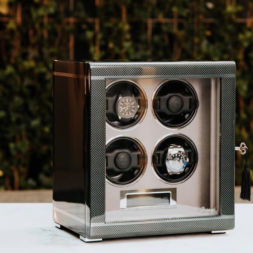 Rapport London Formula Quad Watch Winder In Carbon Fibre
