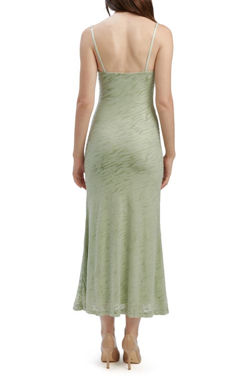 Shop Bardot Nadira Burnout Midi Dress In Soft Sage