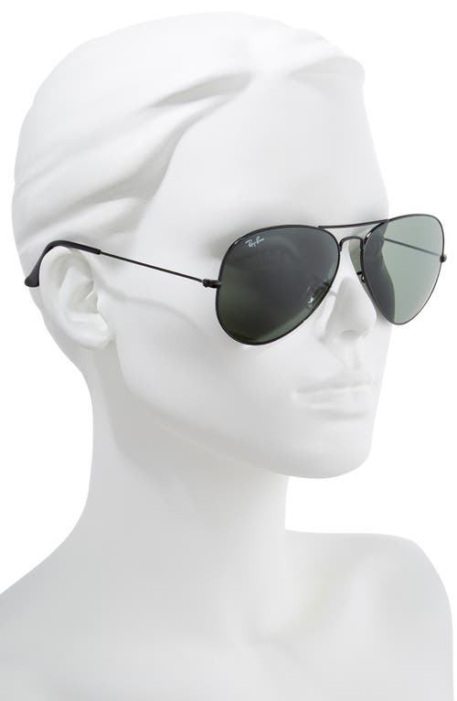 Ray Ban Ray-ban 62mm Aviator Sunglasses In Black/green Solid