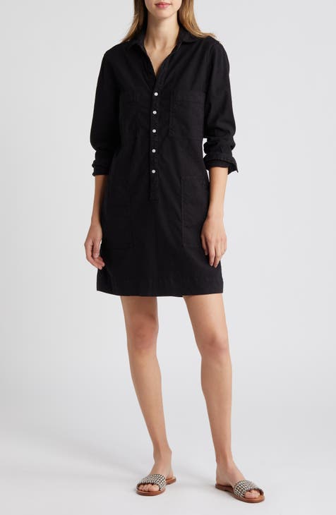 Frank & Eileen Est 1947 Size Xl Women's Black Solid T-Shirt Dress