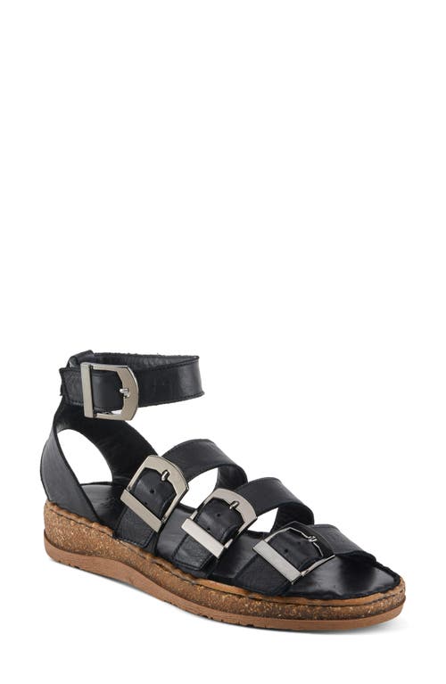 Spring Step Alexcia Ankle Strap Sandal In Black