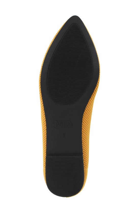 Shop Mia Corrine Knit Flat In Mustard Fl