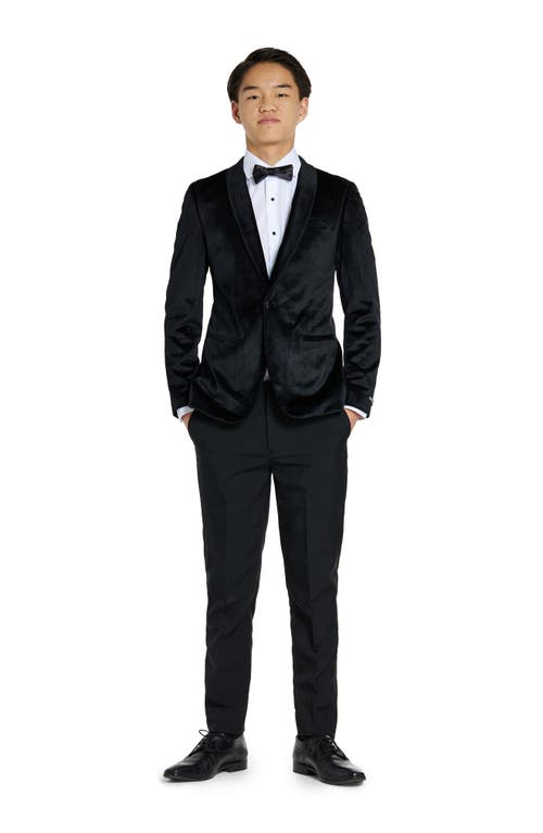 Shop Opposuits Kids' Velvet Dinner Jacket In Black