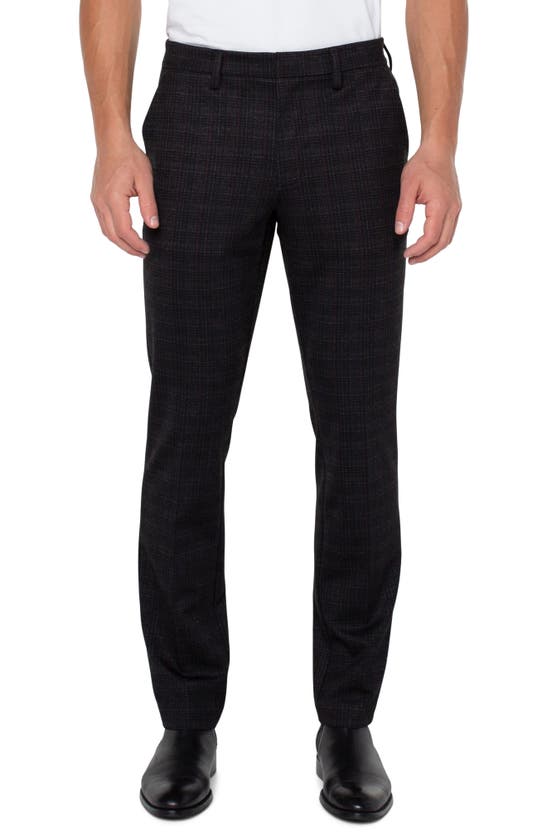 LIVERPOOL LOS ANGELES THE TRAVEL PLAID STRAIGHT LEG PONTE PANTS 