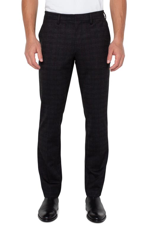 Liverpool Los Angeles The Travel Ponte Pants in Black/Red Plaid