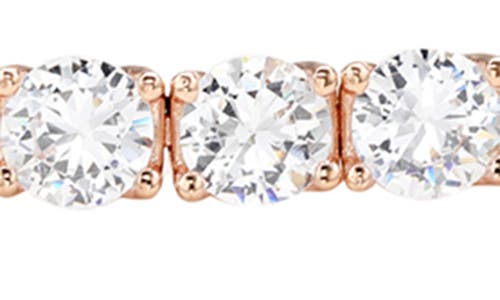 Suzy Levian Silver Cz Bracelet In Rose