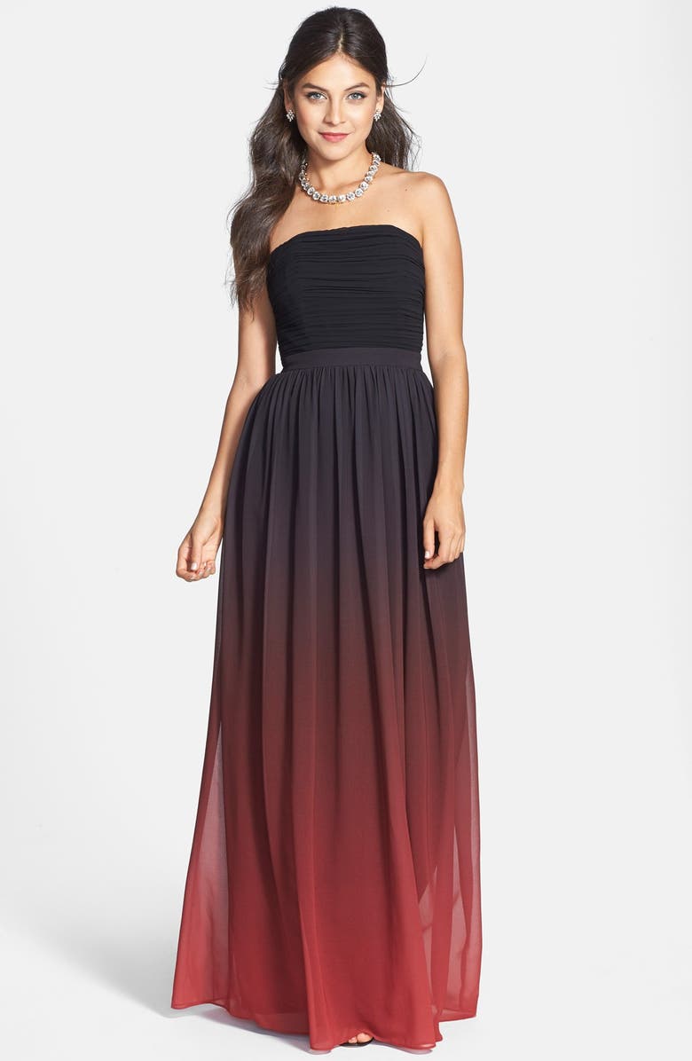 ERIN erin fetherston 'Isabelle' Ruched Ombré Chiffon Gown | Nordstrom